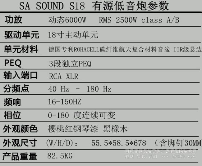 SA Sound S18��Դ������ 18Ӣ�糬����