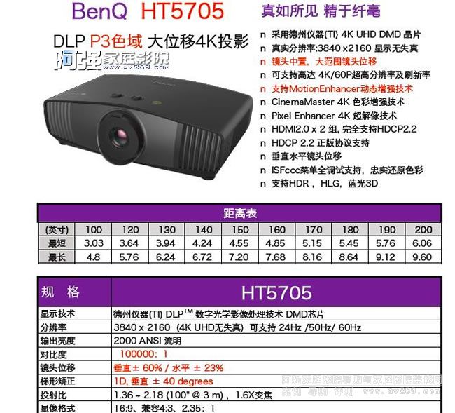 ����HT5705 4KͶӰ�C