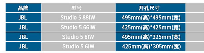 JBL studio5ϵ��Ƕ�������_�׳ߴ�