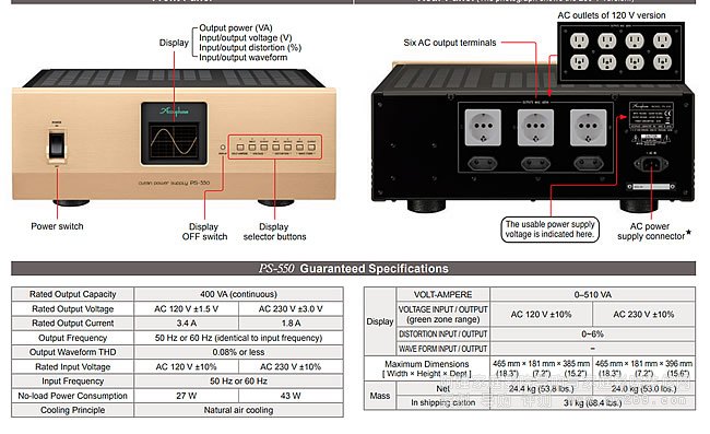 ��ɤ���Դ̎����Accuphase PS-550